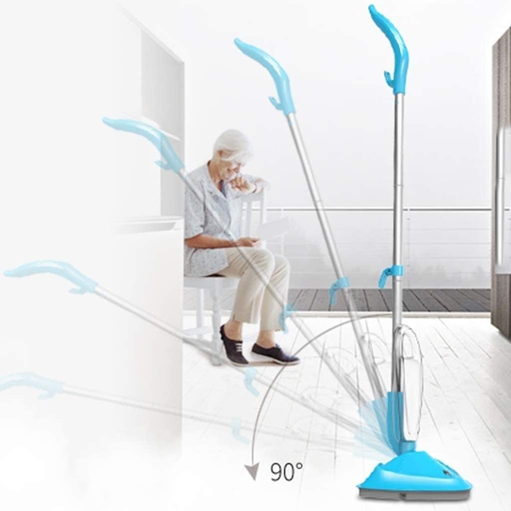 UOOD Multifunctional Steam Mop Electric Household Push Cleaner High Pressure Kitchen Cleaner, Blue Triangle Brush Head 400ml Big Water Tank