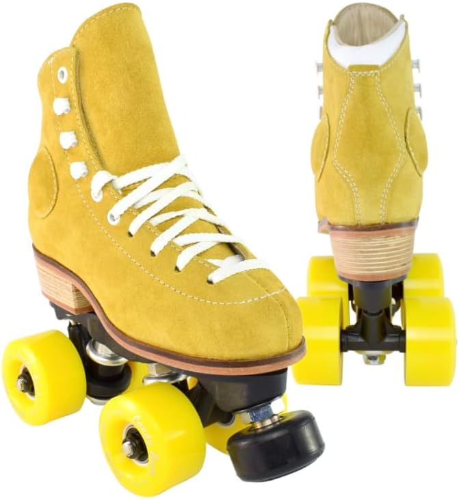 STD Skates & Wheels - Wifa Street Suede Leather Boots with Complete Roller Skates STD Skates Elyo C - Roller Skating - Skates for Street and Urban Dance.