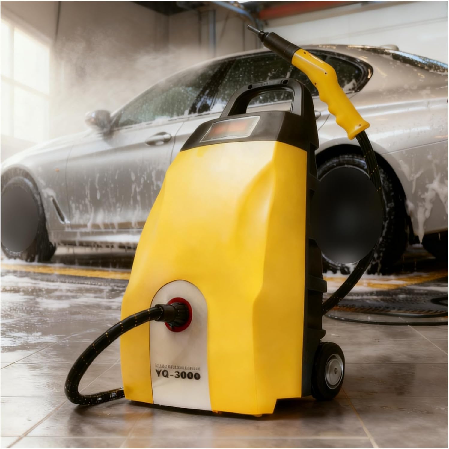 WEICNE 2500W Handheld Steam Cleaner, 3.5l Tank, High Pressure Steam Washer Jet Washer, Power Wash Heated Carpet Extractor, 110℃/230°F, High-Temperature Steam, 20-30 - sec Heat - Up Yellow