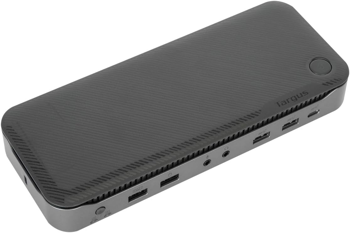Targus USB-C Dual Host Hybrid Triple Video KVM Docking Station with Dual 100W Power - PC and Mac Compatibility, Connect and Control Up to 2 Laptops, 3 Monitors, and Multiple Peripherals (DOCK750USZ)