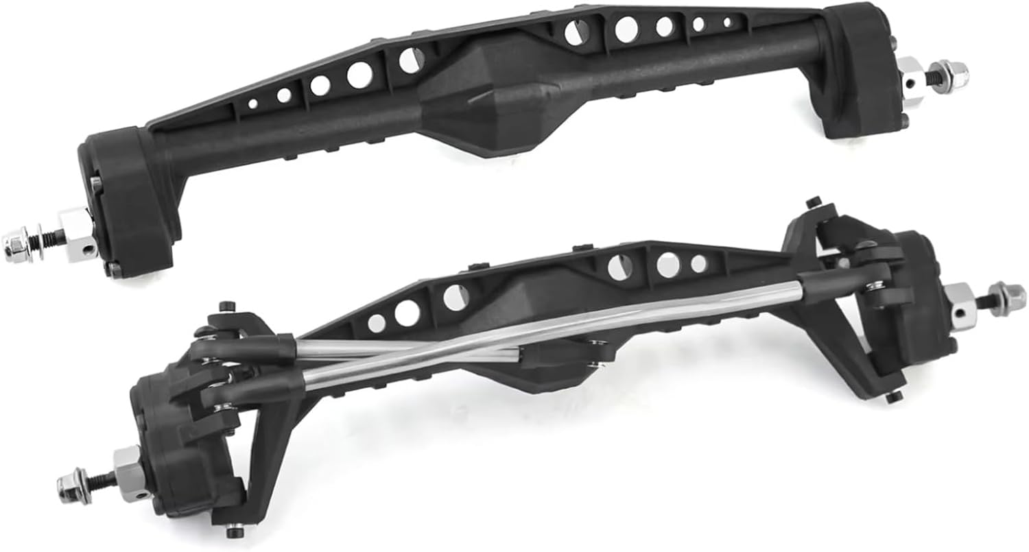 RC Car Accessories for Axial for Capra for UTB10 1.9 for Utb 1/10 Front and Rear Plastic Currie F9 Portal Axle Complete RC Crawler Car Upgrade Parts(Front and Rear)