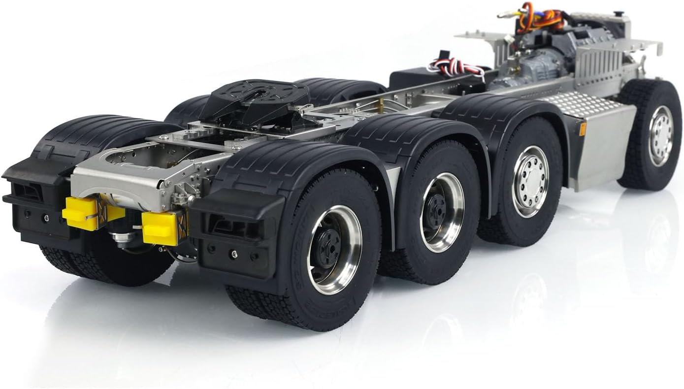 8x8 Metal Chassis for 770S 1/14 RC Tractor Truck DIY Model 3-Speed Transmission Differential Lock Axles Hobby Grade Model Parts