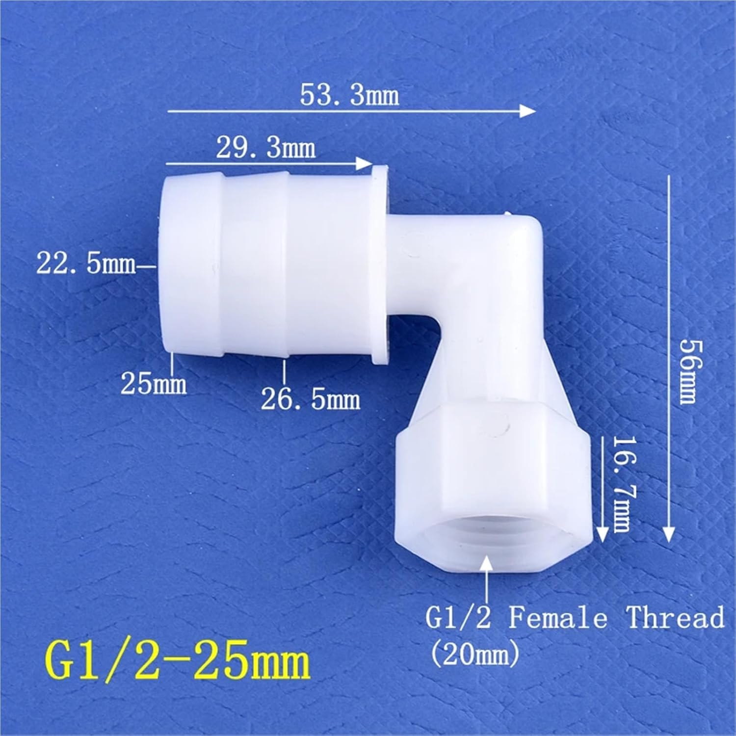 5~200 Pcs Elbow Pagoda Connectors 1/2 Inch Female Thread Aquarium Fish Tank Hose Joint L-shaped DIY Water Pipe Accessories(G1I2-25mm,200 Pieces)