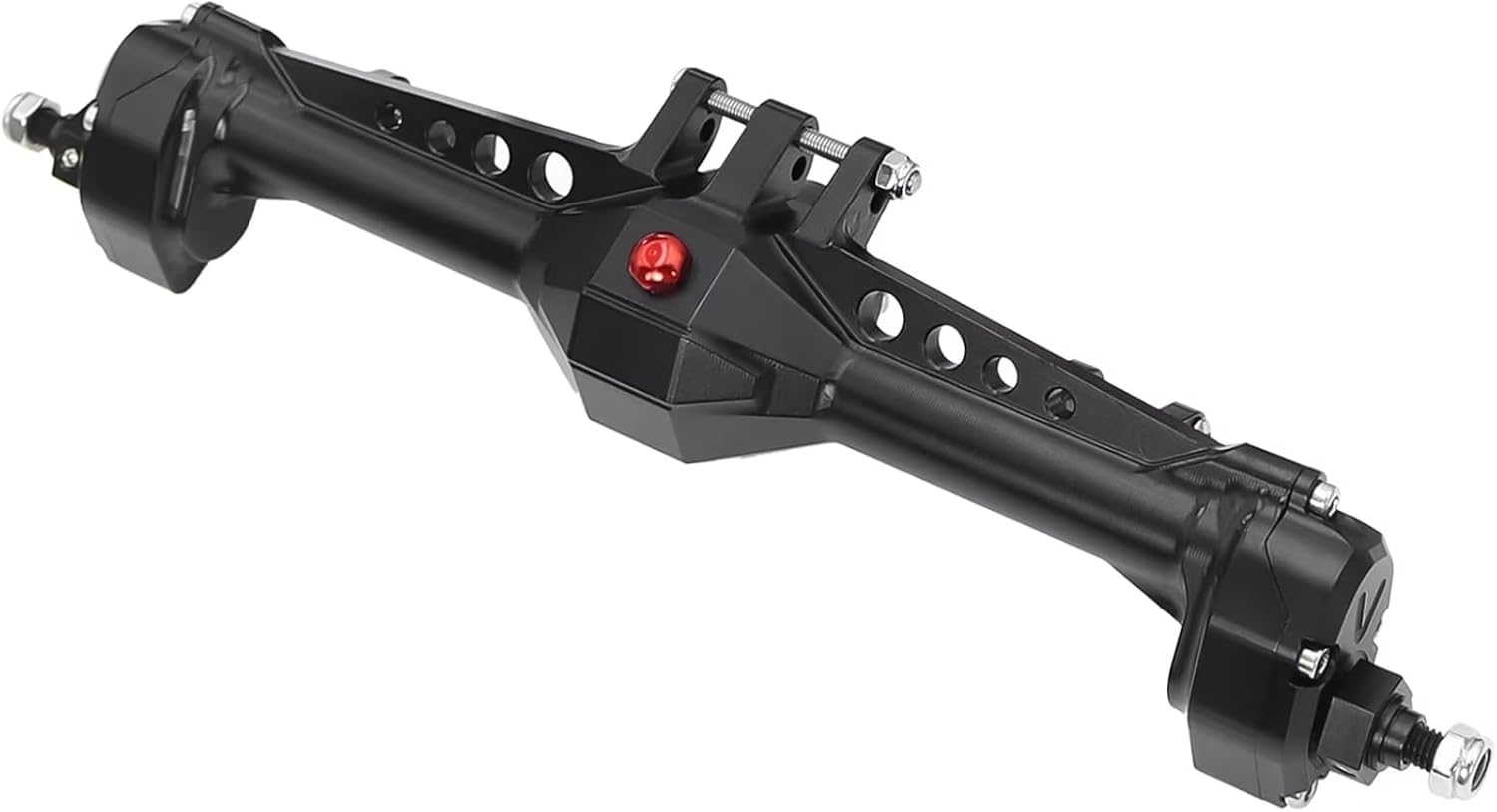 RC Car Parts Compatible with Vanquish VS4-10 for Phoenix 1/10 RC Crawler Car Upgrade Parts Aluminum Front Rear Portal Axle Complete Set(Black,1set)