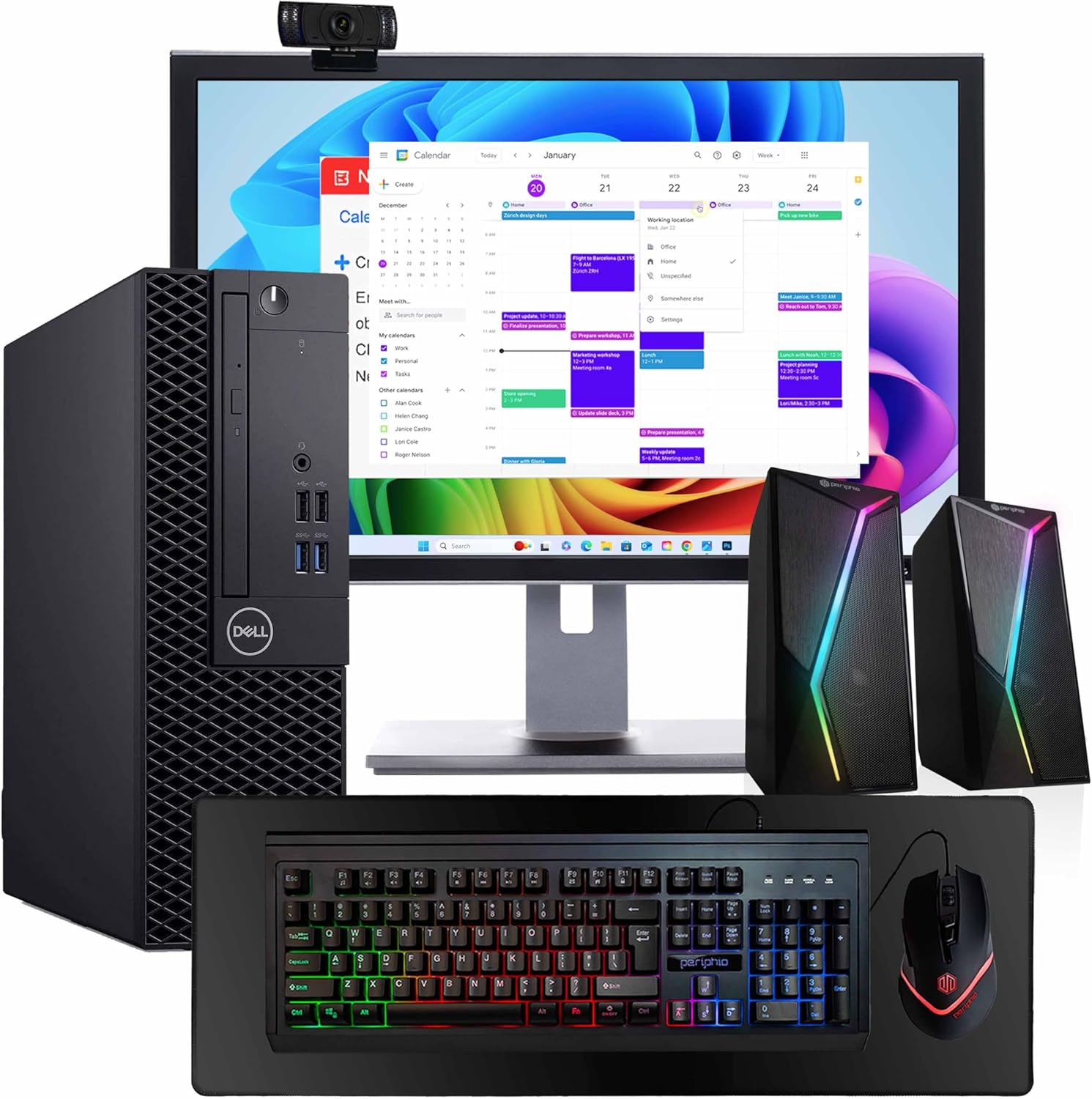 Dell OptiPlex 3060 Desktop | Intel i5 8th Gen | 16GB RAM | 500GB SSD | Win 11 Pro | 24