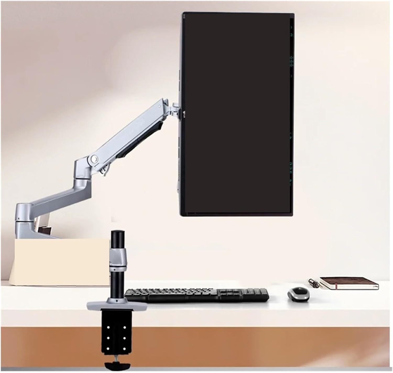 Aluminum alloy lifting extra long arm 10-38 inch LED monitor stand(V63C-Silver)