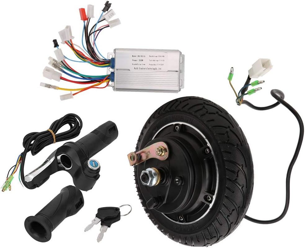 Scooter Brushless Hub Motor, 36V 350W Electric Scooter 8 Inch Anti-Skid Wheel Tire Set Lightweight Fast Start Accessory