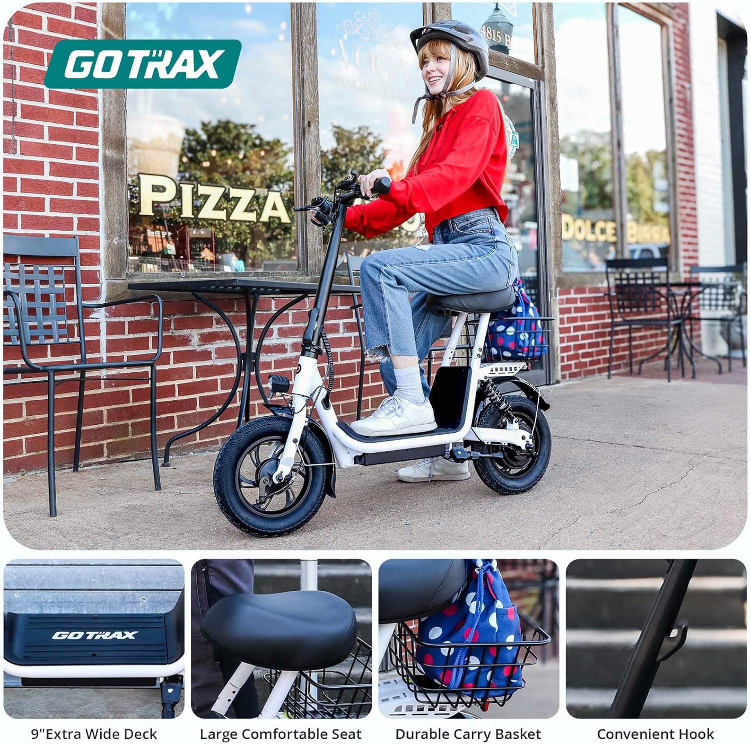 Gotrax A5 Electric Scooter w/Seat for Adults, 12