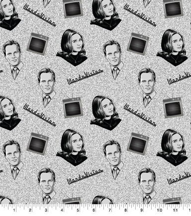Marvel Wandavision Television Cotton Fabric