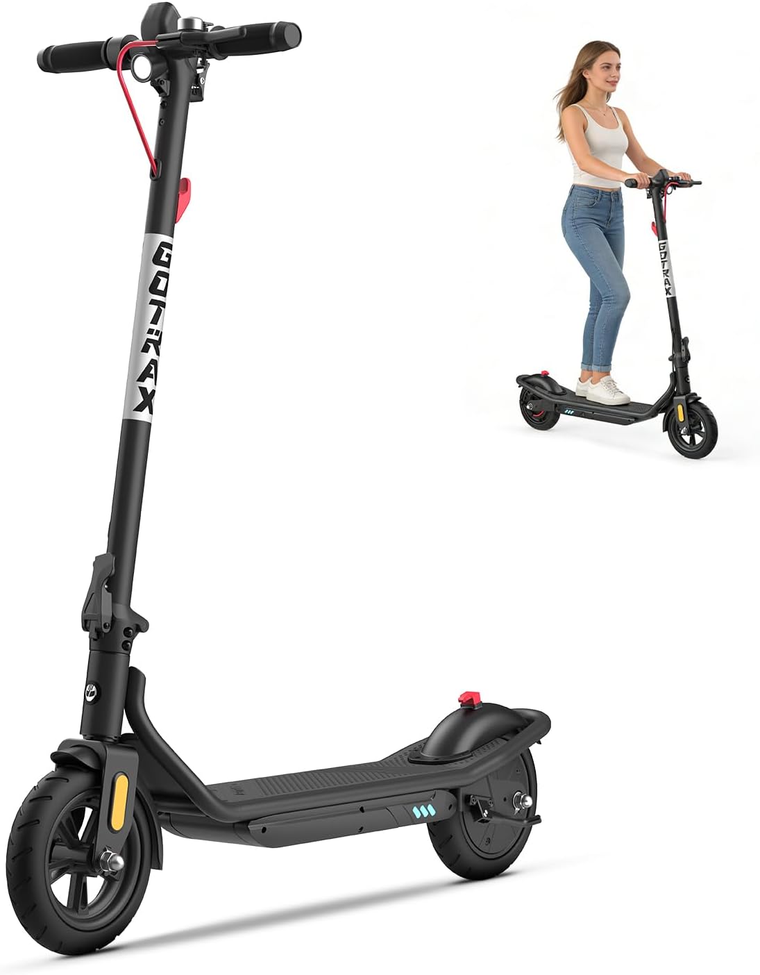 Gotrax Electric Scooter for Adults, Max 12 Mile Range & 15.5Mph by 250W Motor, 8.5