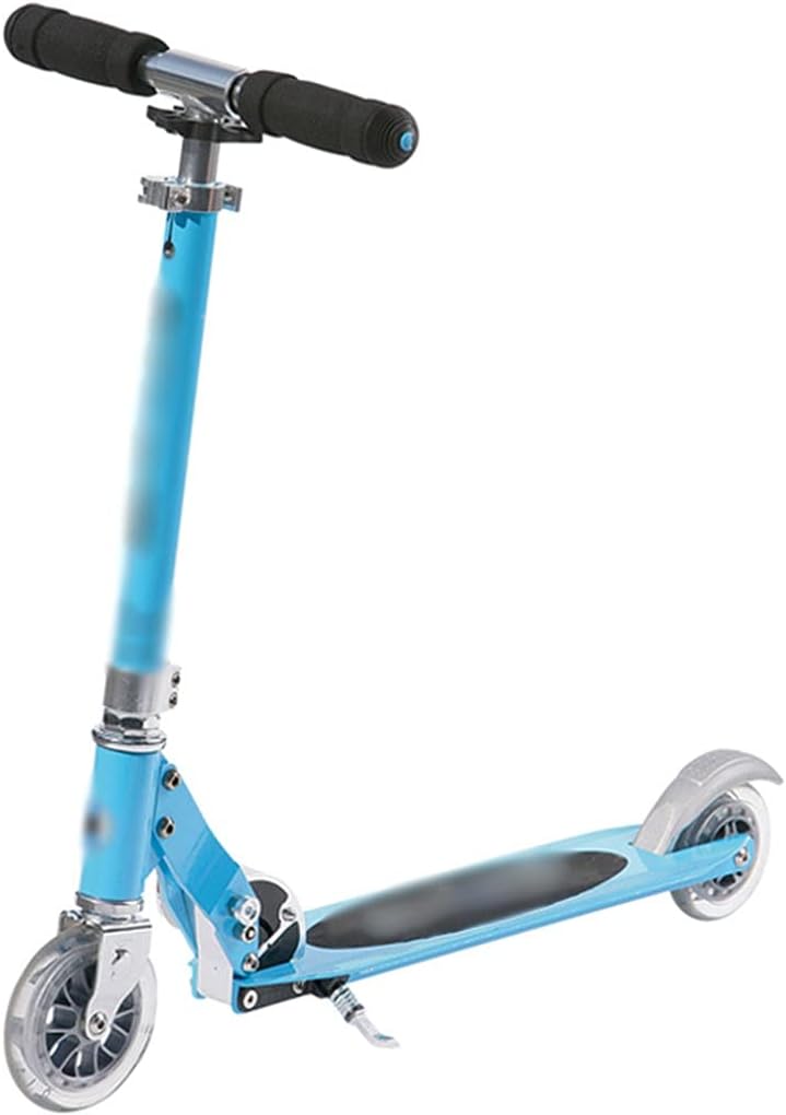 Scooters Folding Kick Scooter Retractable Youth Pro Scooter, Beginner 2 Wheel Kick Scooter, Lightweight Scooter (Color : Light Blue, Size : 71 * 38 * 63-93cm)