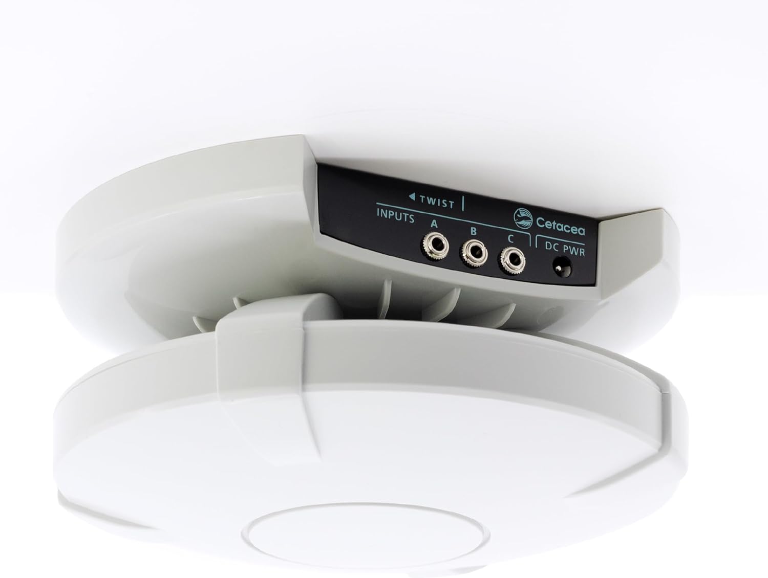 Cetacea Astronaut CL Powered Ceiling Speakers - Simple Bracket Install, Upgrade Projector with Speaker, High Fidelity Clarity, Ideal Speaker for Projector in K-12 Classrooms & Offices, 40 Watts, White