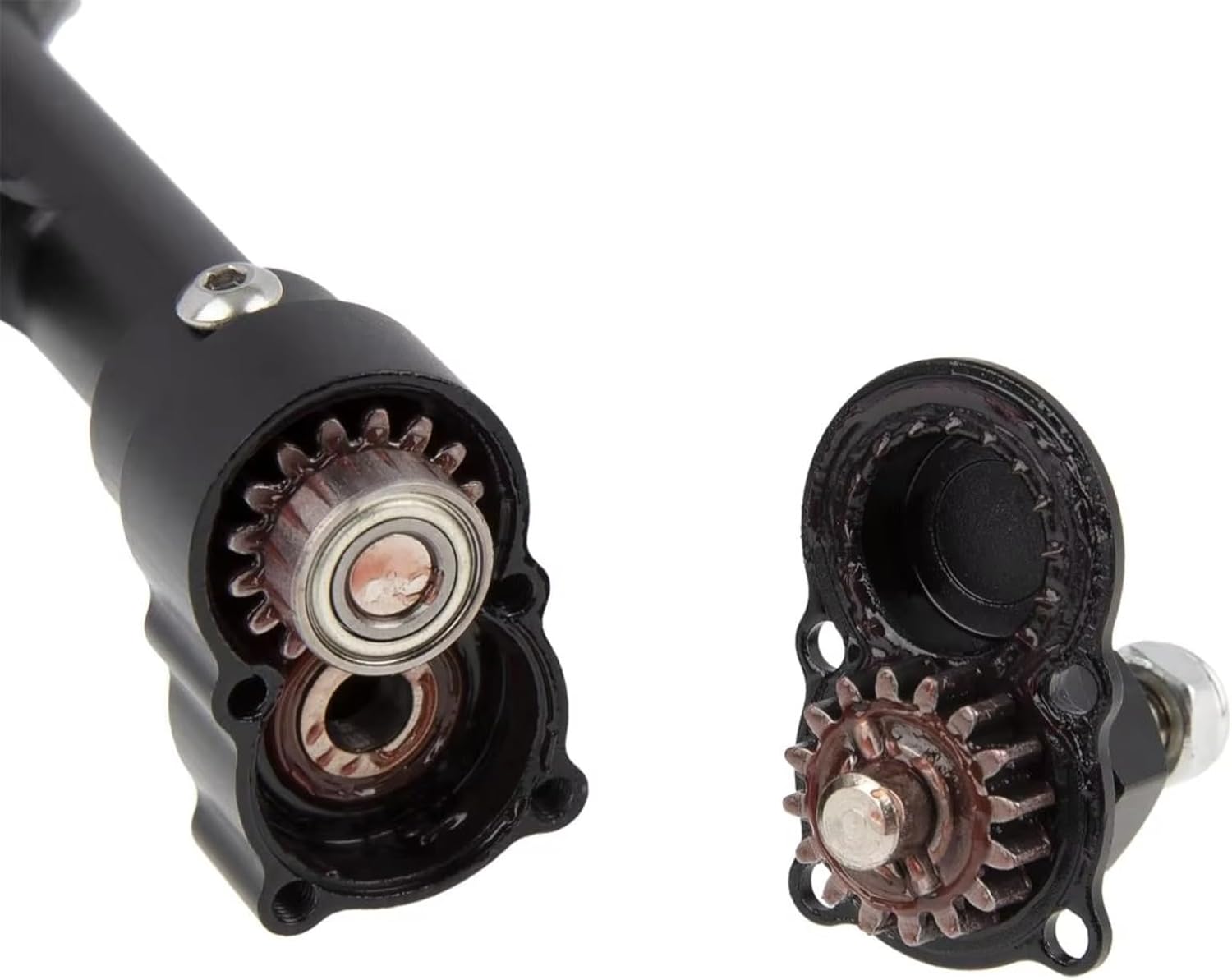 Rc Crawlers Axles For SCX10 II For Axial 90046 90047 CC01 For LCG 1/10 Front Rear Portal Axle Aluminum Integrated Chassis Parts RC Crawler Car(Silver)