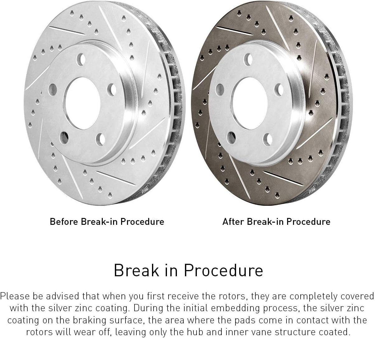 R1 Concepts Front Brake Kit For 2016-2020 Lexus GS, 2015-2021 Lexus RC F| Drilled Slotted Brake Rotors| Optimum OEP Brake Pads and Rotors Kit