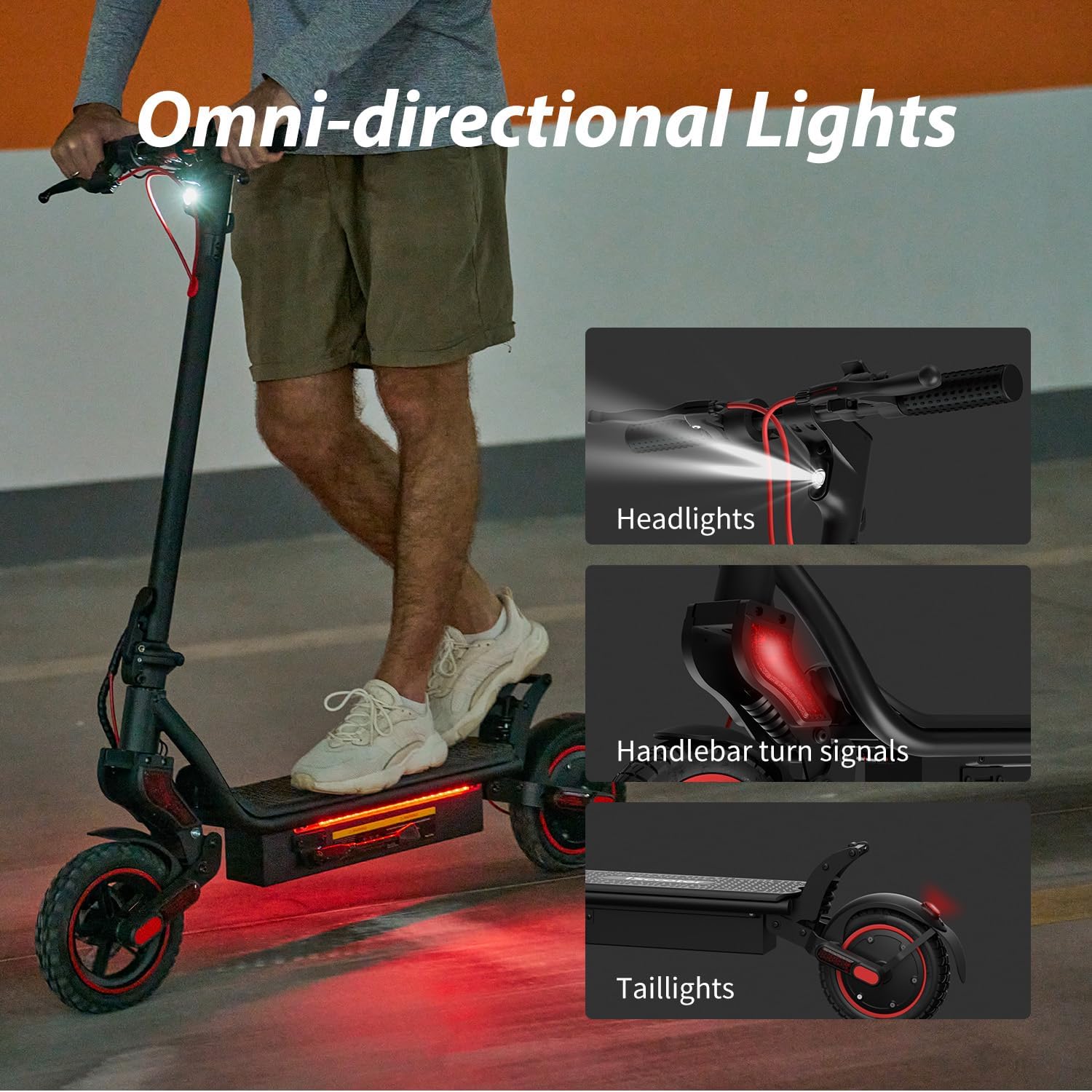 Electric Scooter for Adults, 28/25MPH Speed, 28/25Mile Range, 1000/750W Powerful Motor, 10/9.3