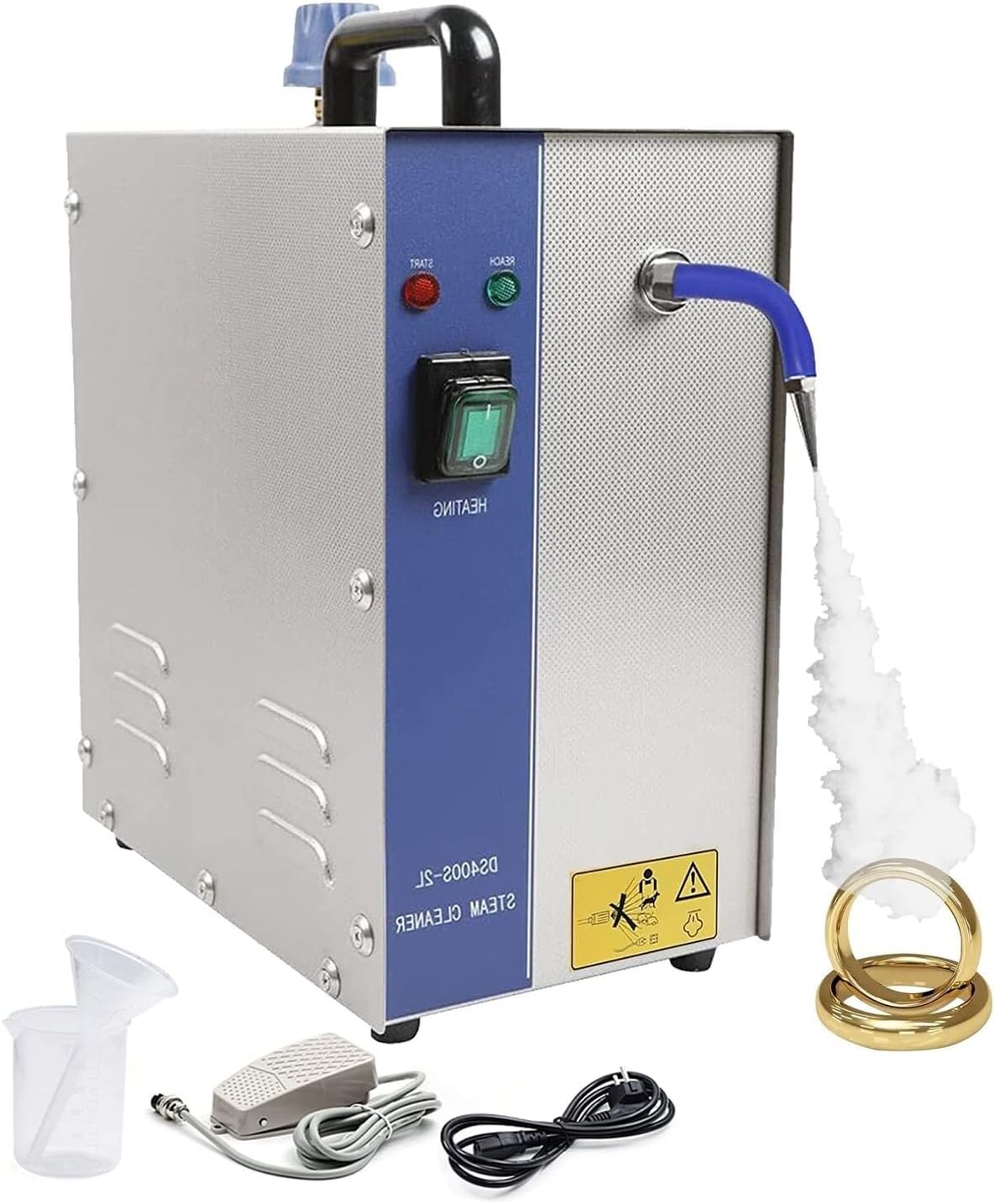 Gemstone Cleaning Machine,2200W Electric Stainless Steel Jewelry Steam Cleaner, Gemstone Cleaning Machine Gold and Silver Goldsmith Tools