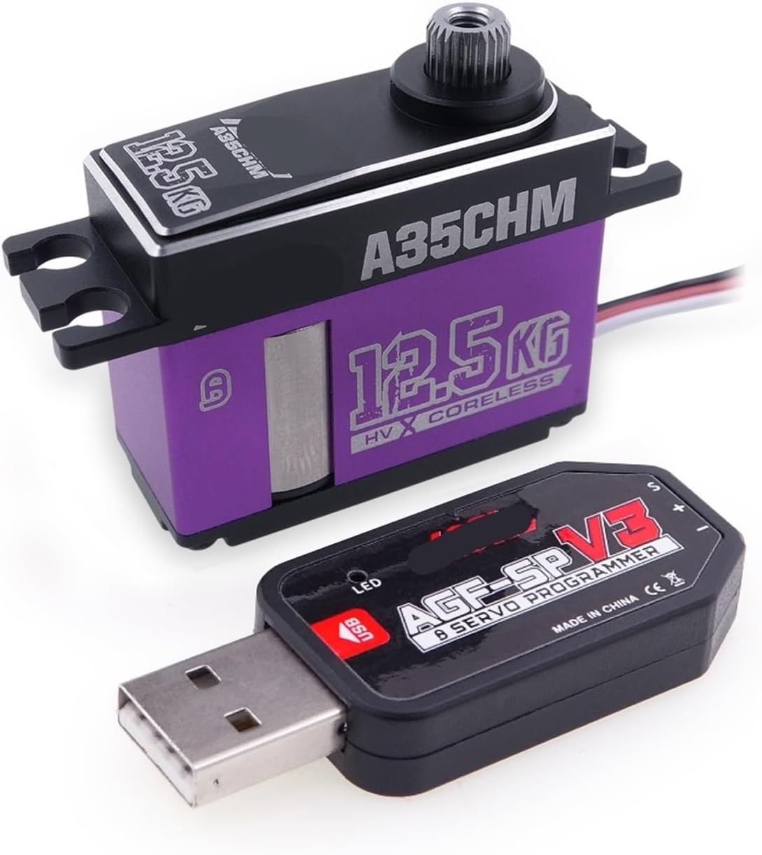 A35BHL A35CHM A35BHM 16KG 12.5KG 8.5KG High Torque Speed ​​HV Programmable Brushless Coreless Servo(A35CHM 12.5kg Set1)