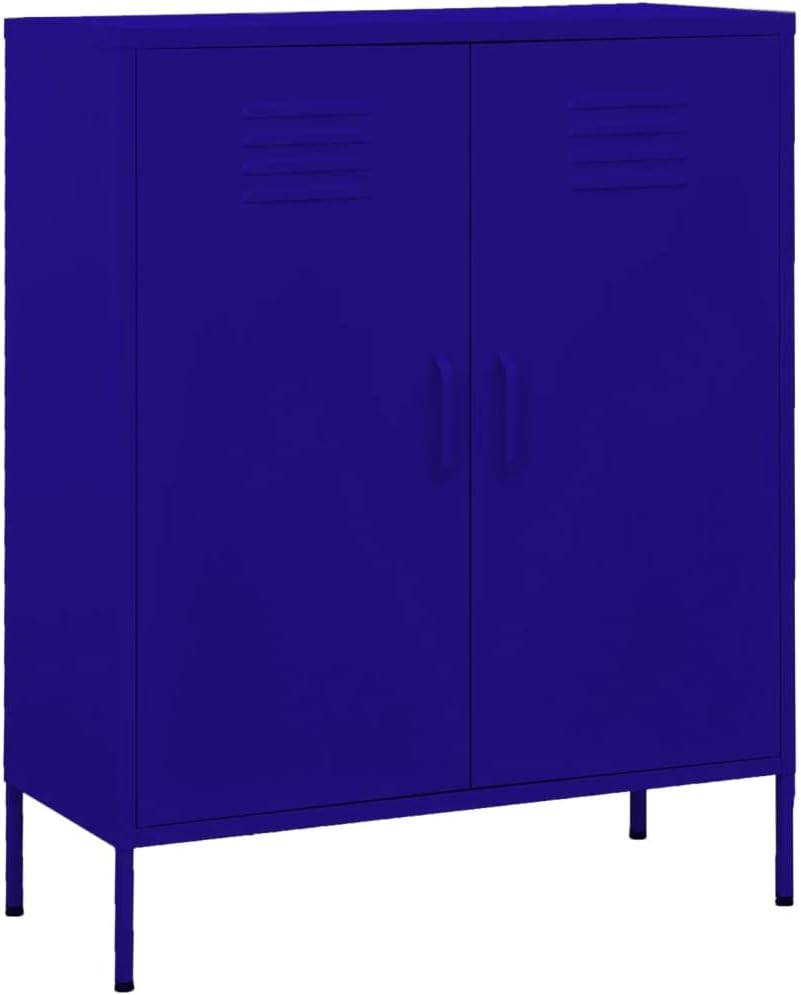 Industry Style,storage cabinet,Office Cabinet,Bookcase,Sideboard,File Cabinet,Storage Furniture,for Home,Living Room,Kitchen,Apartment,Office,Utility Room,Bedroom,Navy Blue 31.5