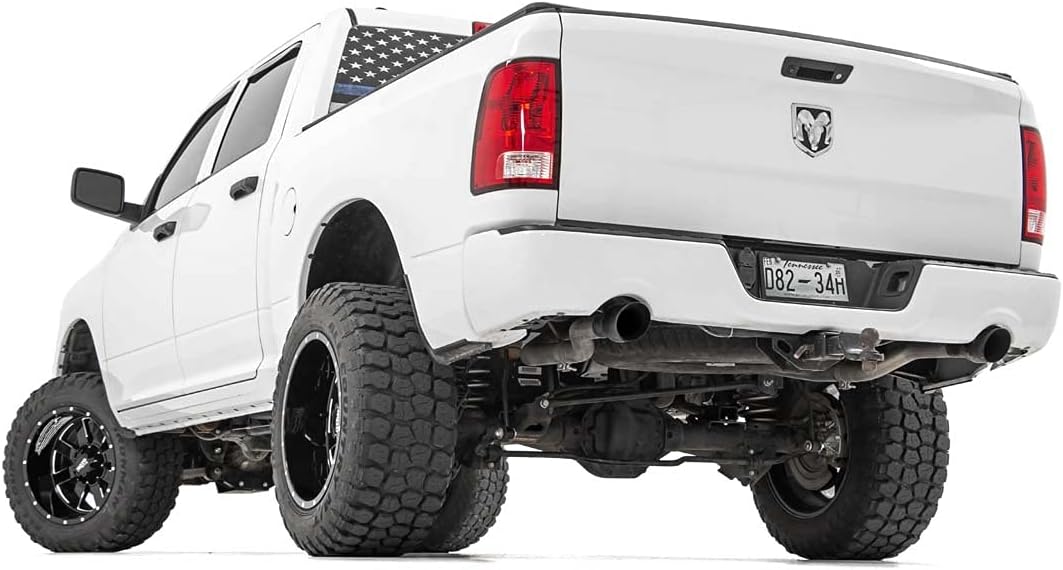 Rough Country Stainless Dual Cat-Back Exhaust for Ram 1500 (2009-2018) 4.7L & 5.7L V8 Engine - Performance Tuned, Aggressive Growl