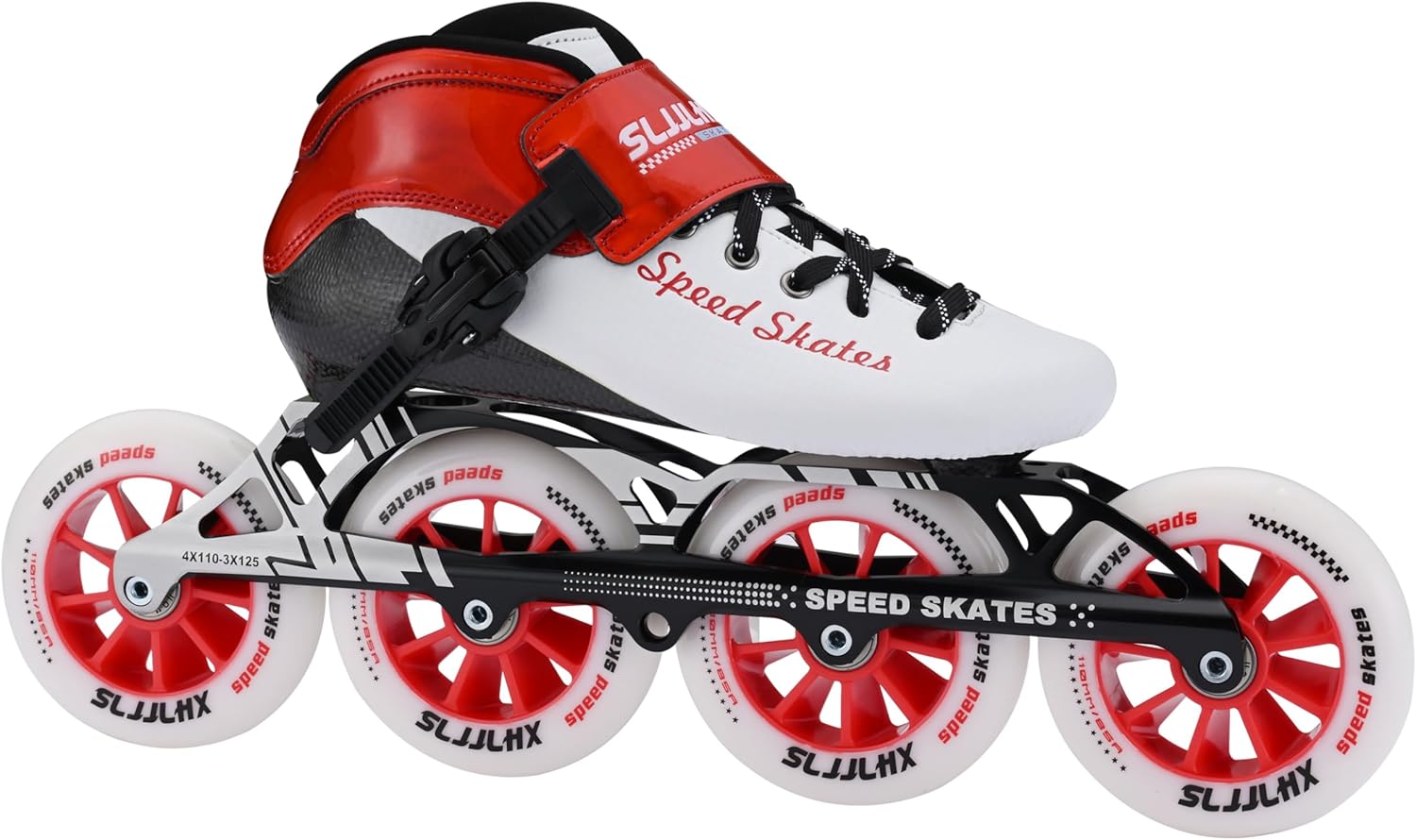 Inline Speed Skates Adult for Mens Womens, Professional Fitness Racing Skates Adult Male, High Performance Roller Skating, Black