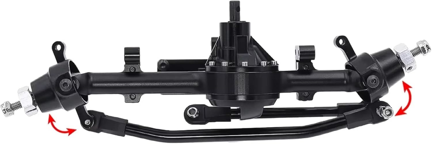 RC Car Parts Compatible with Gelande II TF2 D90 D110 for Yota II 1/10 RC Crawler Straight Axels CNC Aluminum Alloy Front Rear Axle Set(Rear and Front)