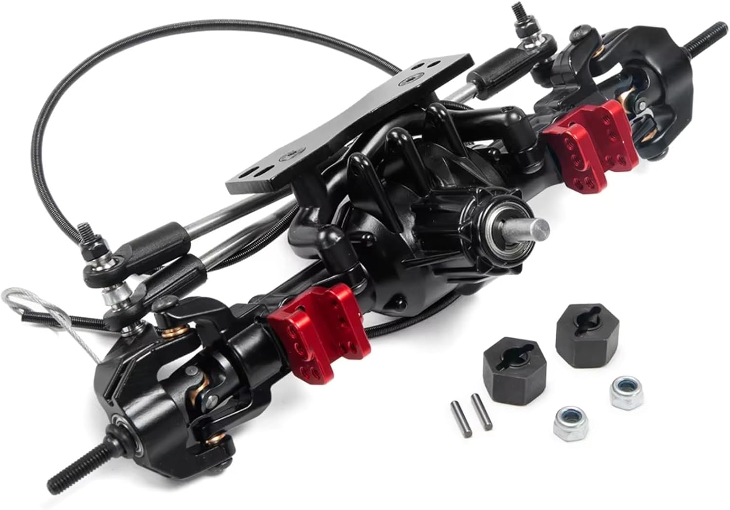 Compatible with D90 TF2 1/10 RC for Rock Crawler Car Upgrade Modification Parts Aluminium Alloy Front Rear Axle Differential Lock RC car Front Rear axle(1set)