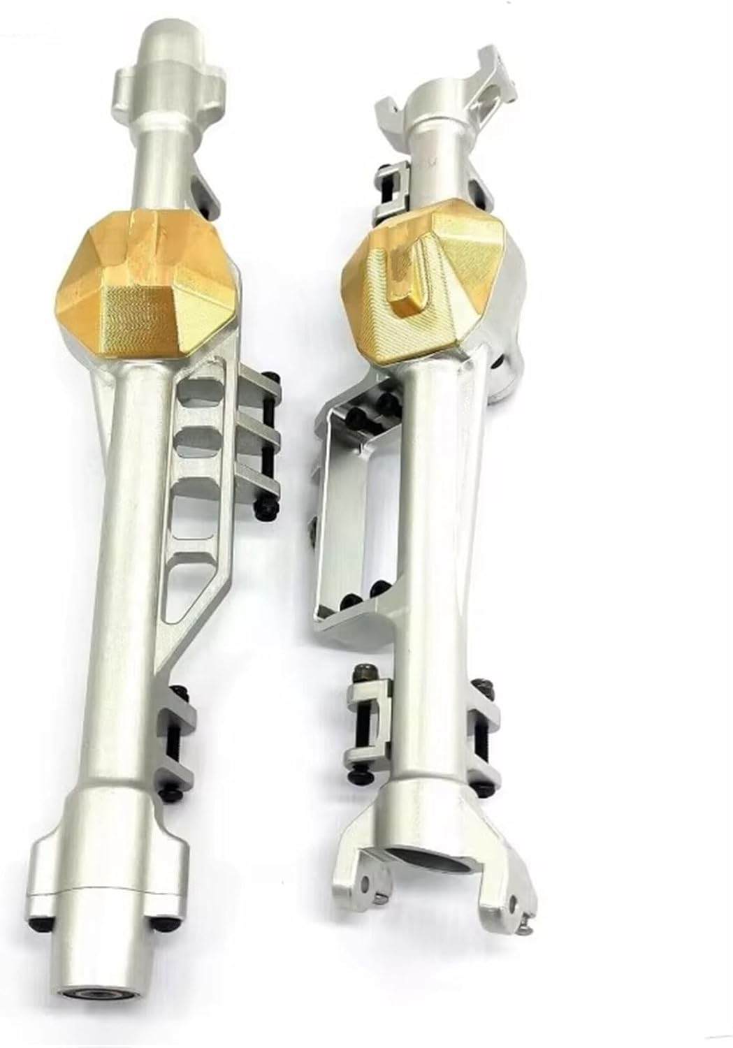 RC Crawler Axle for Axial for Ryft RBX10 1/10 rc Car Upgrade Parts Aluminum Front Rear Axle Housing and Brass Color Diff Cover Accessories