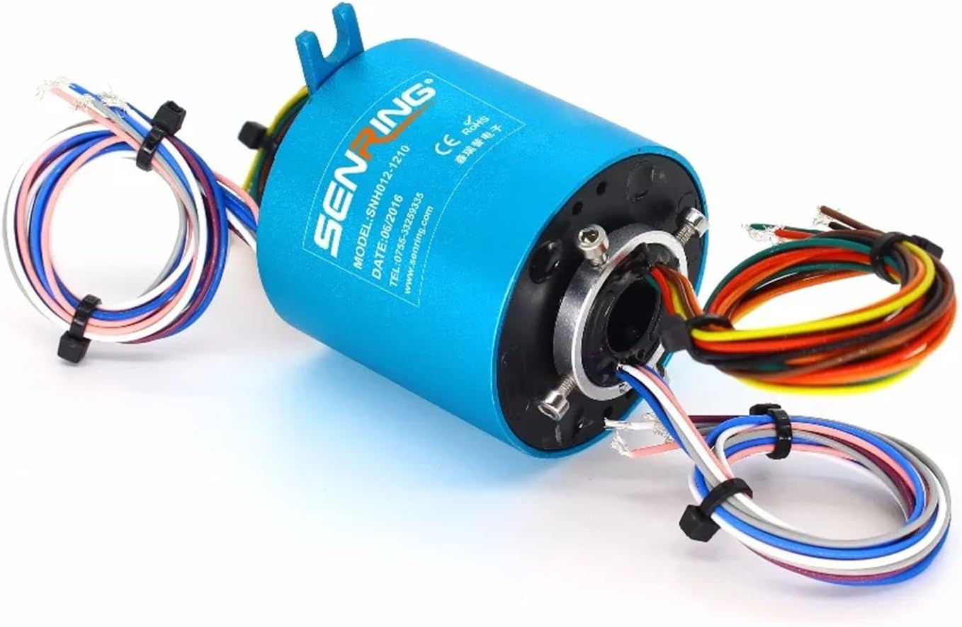 Rotary Joint Slip Ring 12.7mm Gold Contacts of 12 Circuits 10A Through bore Slip Ring