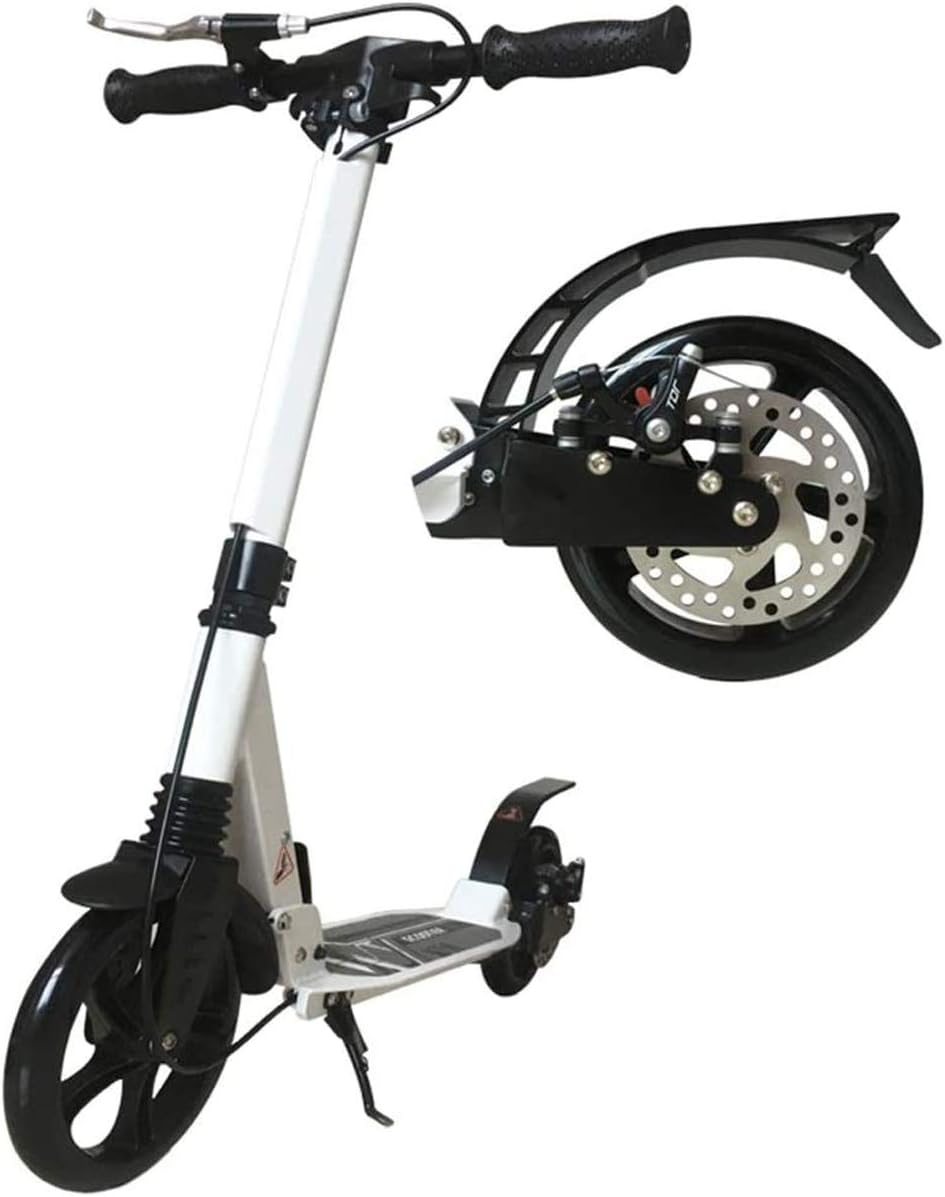 Scooter for Adults Big Wheels, Kick Scooter Adult Height Adjustable Scooters for Teens Hand Brake&Foot Brake City Scooter for Girls/Boys