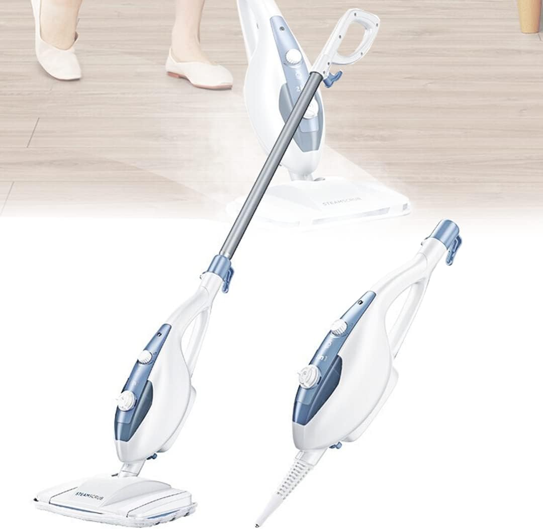 ZWEBY Steam Mop Cleaner with Detachable Handheld Steamer for Hardwood/Laminate Floor, Tiles and Grout, 100C High-Temperature Steam, 350ml Large Water Tank, 10m Operating Diameter