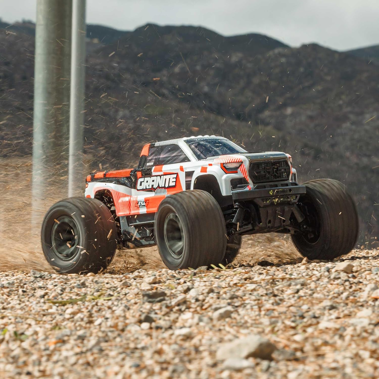 ARRMA RC Truck 1/10 Granite 4X4 RTR Brushed Monster Truck, Orange, RTR (Battery and Charger Not Included) ARA4202V4T3