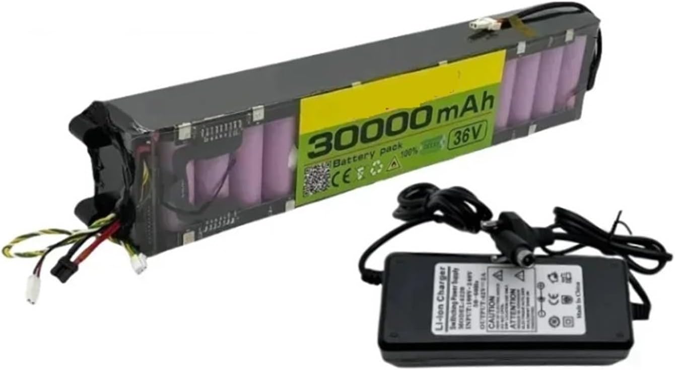 36V 30Ah Battery Equipped with BMS Add Charger, Compatible for Xiaomi Scooter M365 M356 Pro Special Battery Pack 36V Li-ion Battery 30000mAh
