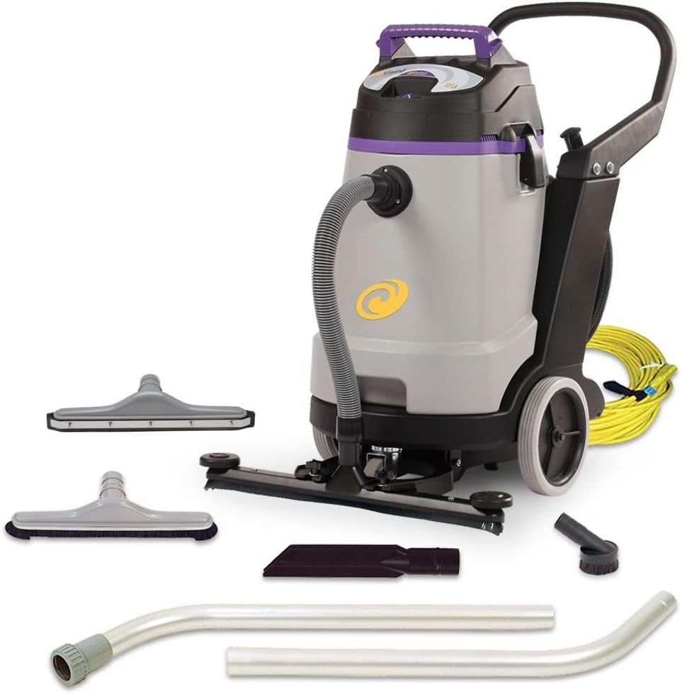 ProTeam Wet Dry Vacuums, ProGuard 20, 20-Gallon Commercial Wet Dry Vacuum Cleaner with Tool Kit and Front Mount Squeegee