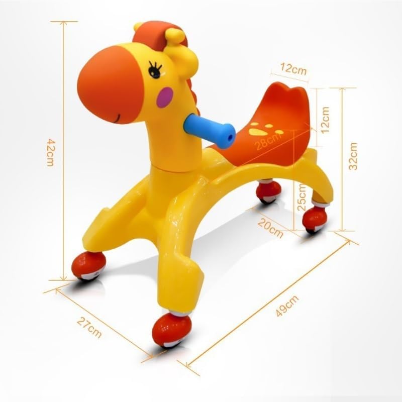 Wiggle Scooter Twist Car for Toddlers Kids Ride On Toys Push Cart with Raised Backrest Ideal Gifts for Children(Rojo)