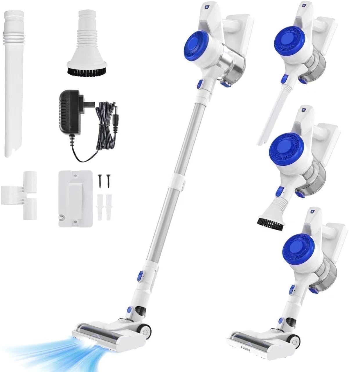 CareVac+ Cordless Stick Vacuum Cleaner Lightweight Upright for Carpet Hard Floor Pet Hair