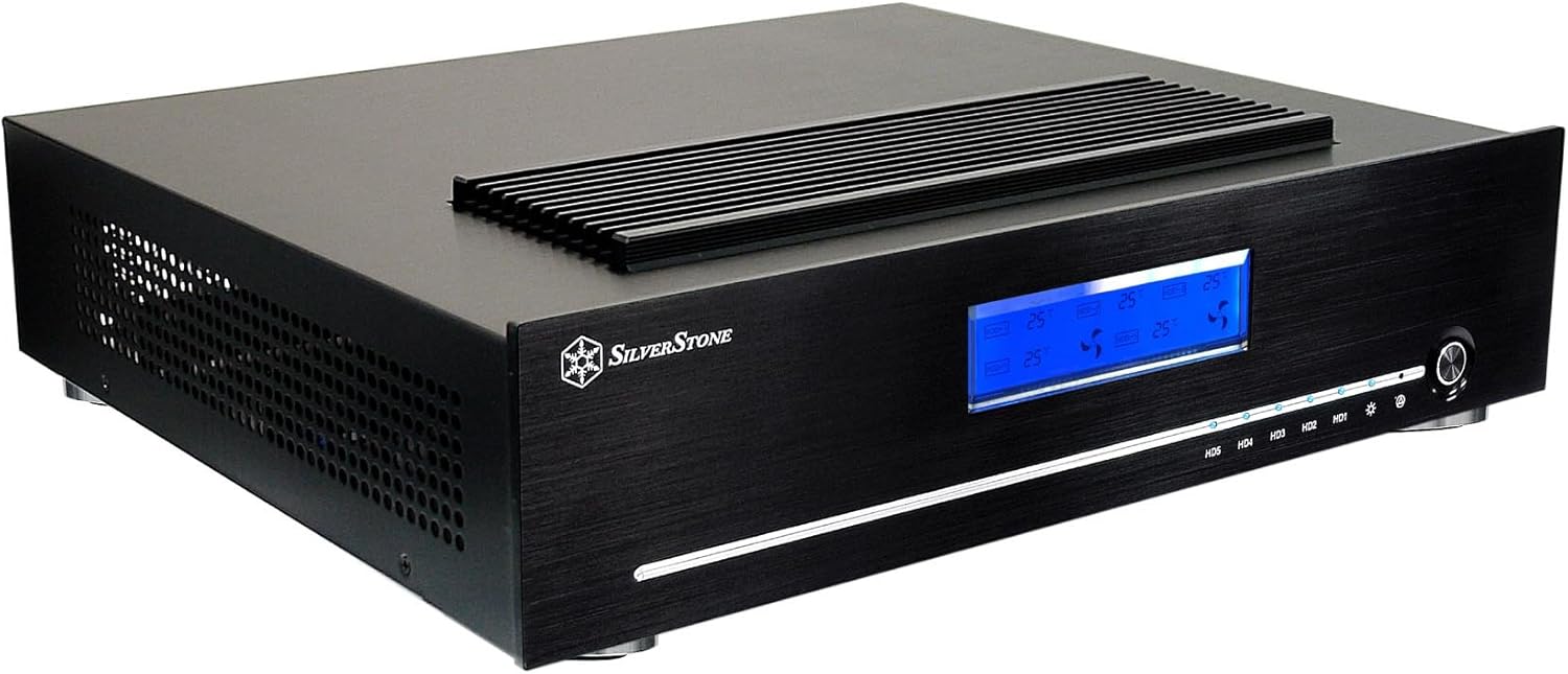 Silverstone All Aluminum External SATA Hard Drive Enclosure with 300 Watt Power Supply, with RAID 5 Solution DS351B-R (Black)