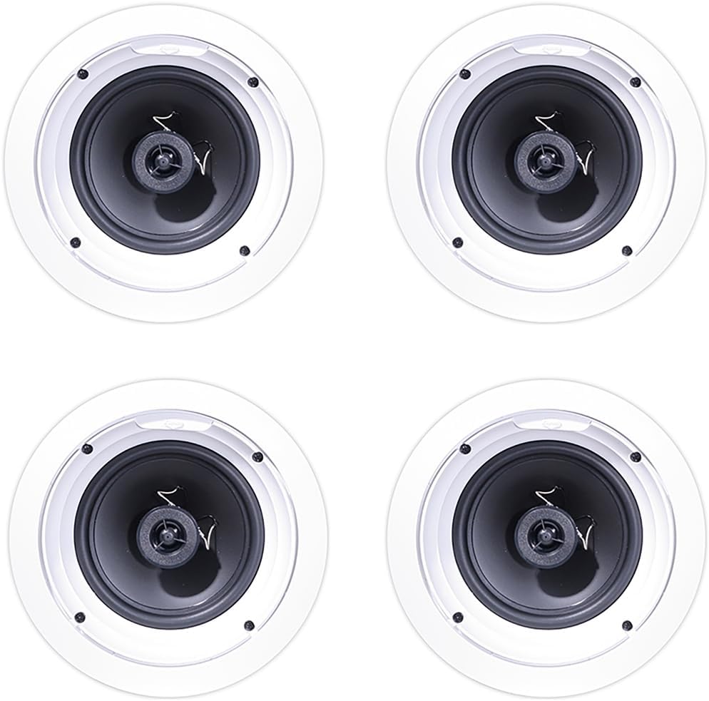Klipsch R-1650-C in-Ceiling Speaker - White (4-Pack) Compact