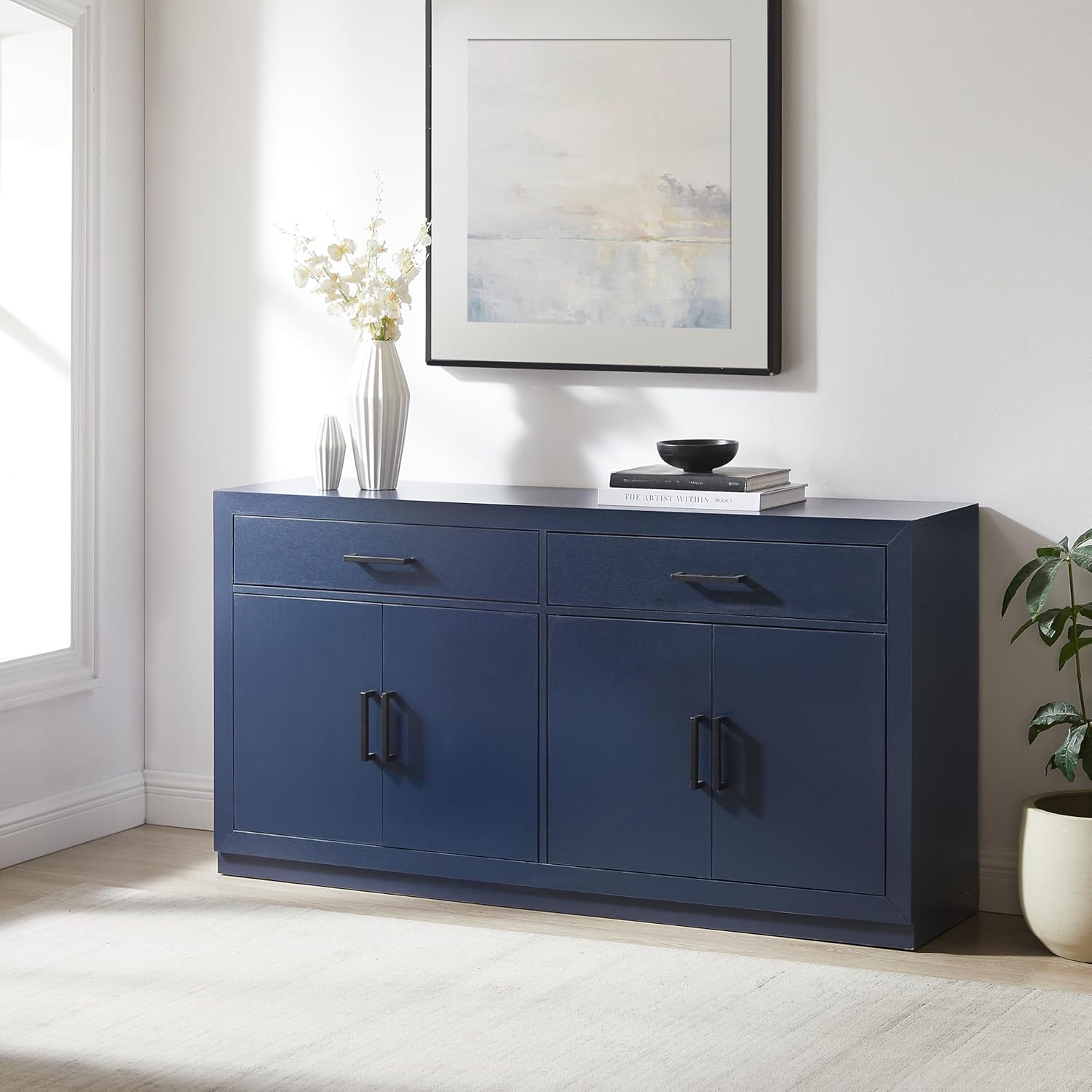 Crosley Furniture Isla Modern Sideboard Buffet Cabinet with Storage
