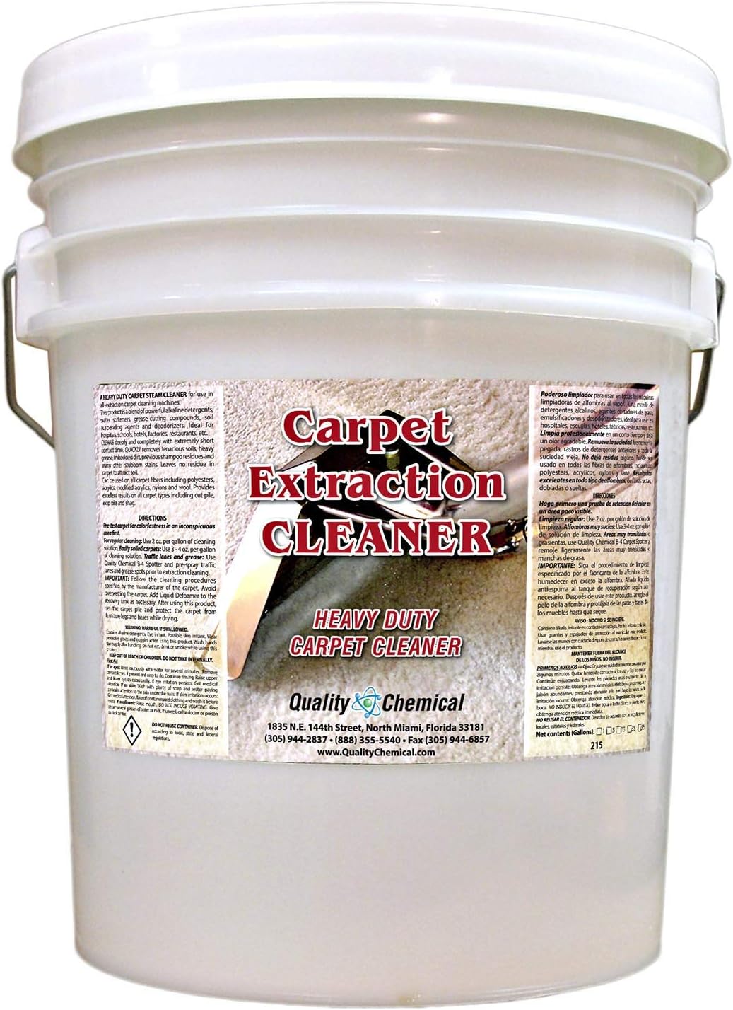 Commercial Carpet Extraction Cleaner and Shampoo. Heavy-duty carpet cleaner for use in all extraction type machines.-5 gallon pail