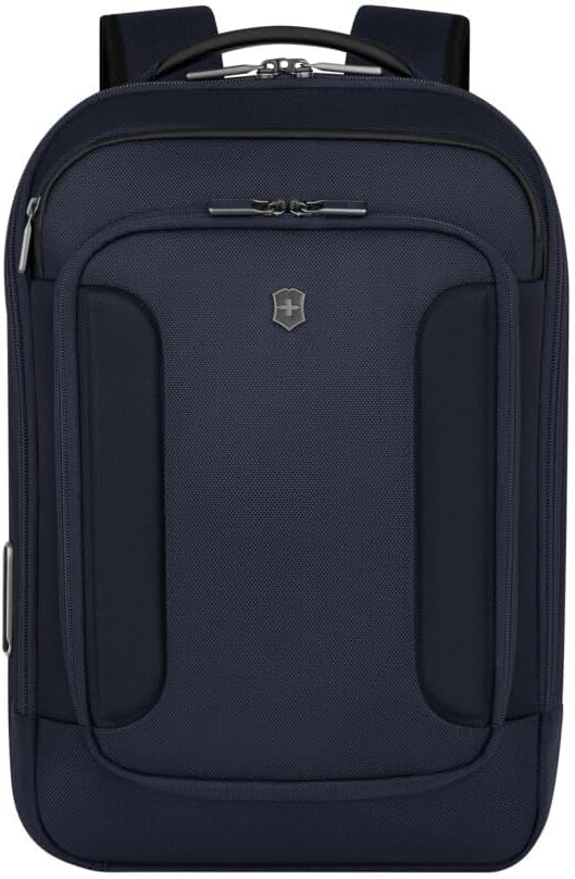 Victorinox Werks Traveler 7.0, Compact Backpack, Backpack with 14'' Laptop and 11'' Tablet Compartment, Navy Blue