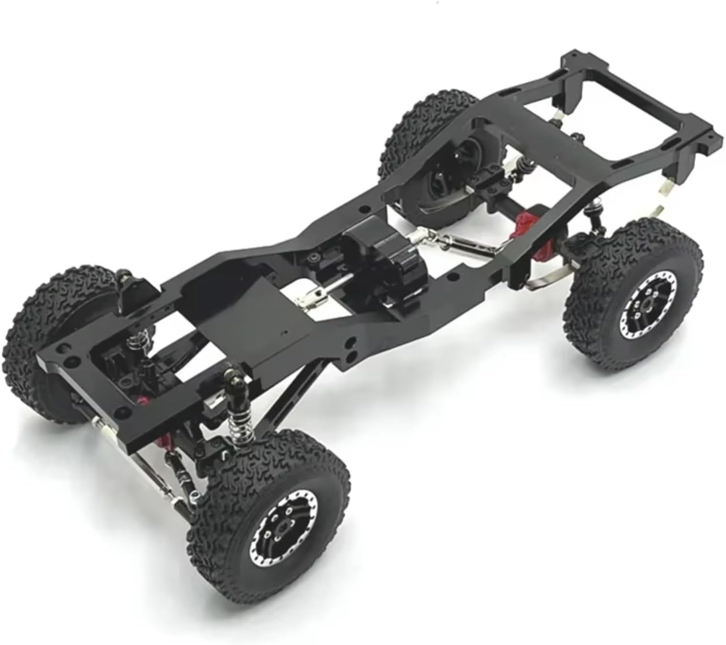 Rc Components For MN For MN82 LC79 1/12 Chassis Frame Wheel Hub TransmissionRC Car Parts Accessories Metal Upgrade Modification(Black)