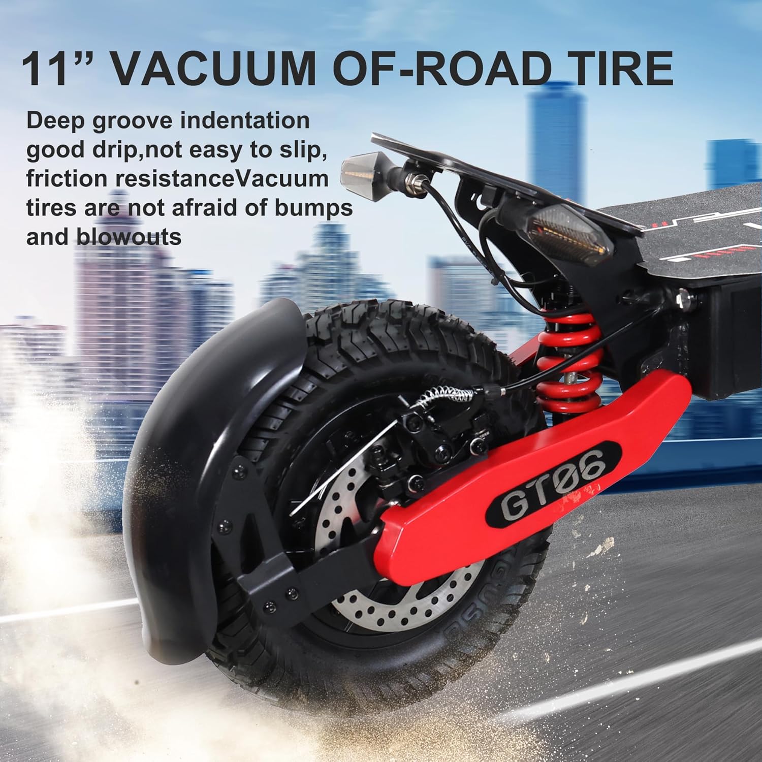 DOF Electric Scooter Adults, 1200W 48V 13AH E Scooter Off Road Dual Brake System Folding Commuter, 11