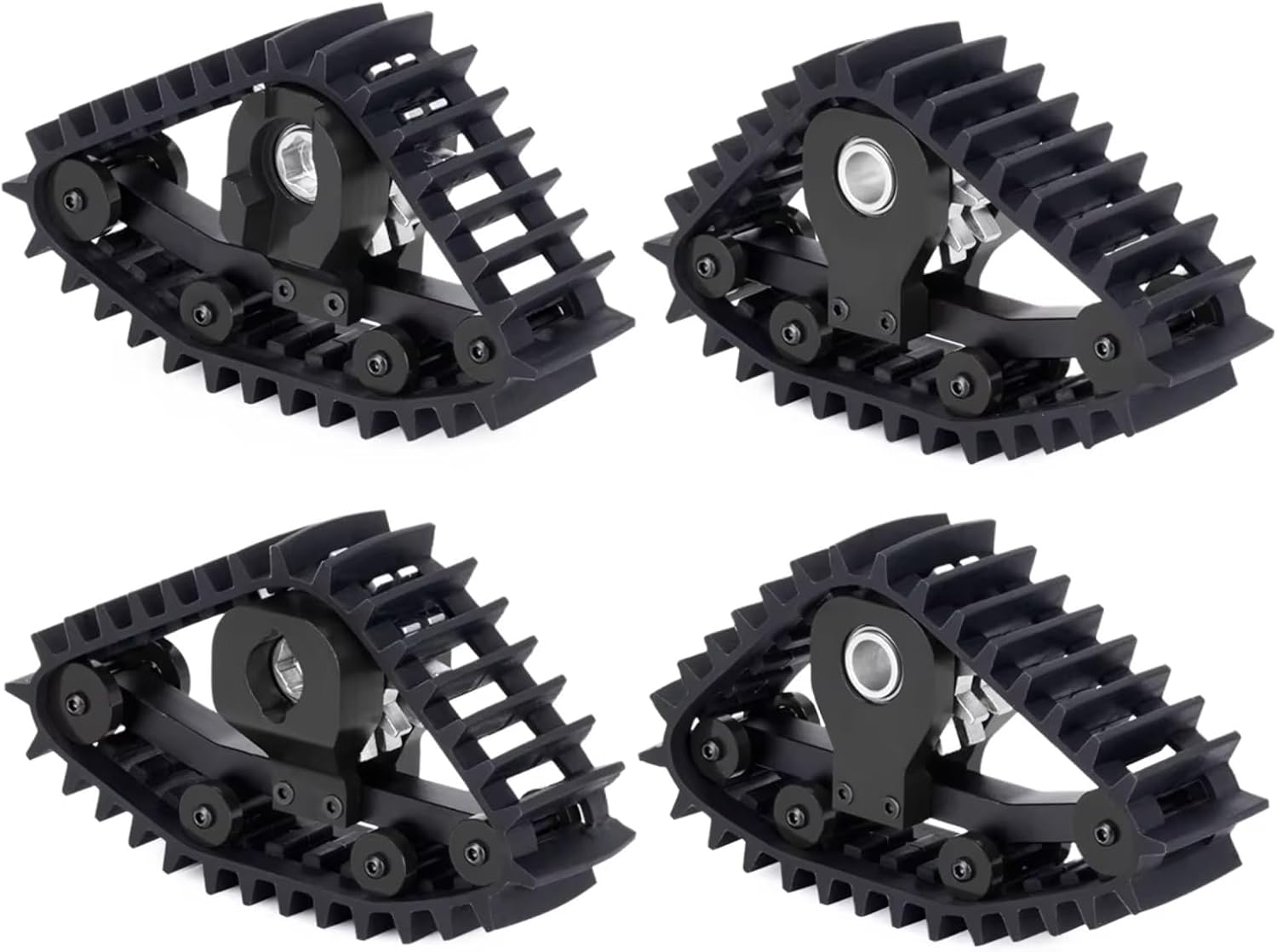 for TRX4M 1/18 Snow Tires Sets 4Pcs Simulate Carload Tracks Wheel Sandmobile Conversion RC Crawler Car DIY Upgrade Parts RC Car Accessories(Black)