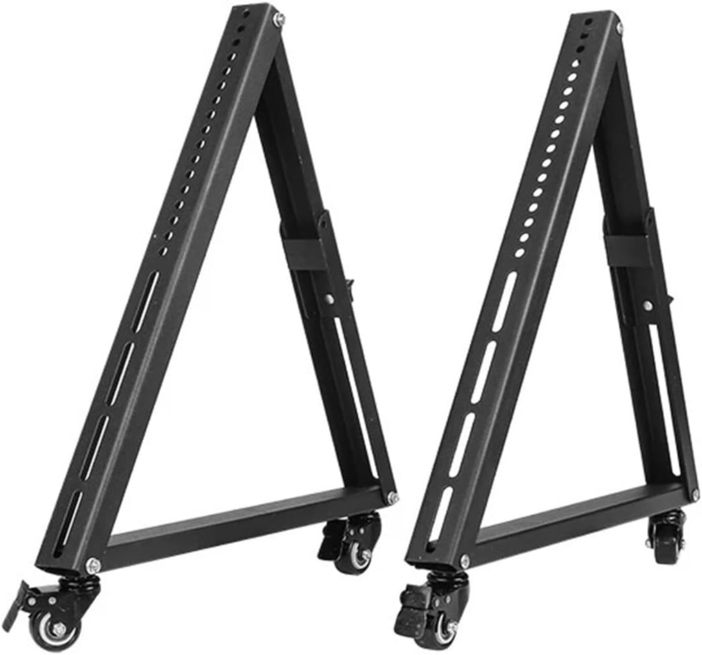 1 Pair Rolling TV Stand, Mobile TV Stand with Wheels, Suitable for 32-55 Inch LED, LCD, Flat and Curved TV, Angle Adjustable TV Cart