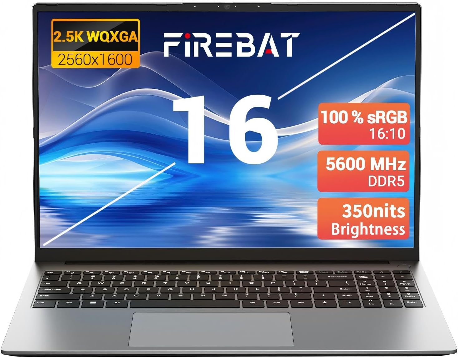 Laptop Computer Ultrabook, Scalable Storage, 16in QuadHD, 4.9GHz AMD Ryzen H 255, Radeon 780M Graphics, DDR5 5600MHz RAM, M.2 PCIe SSD, Portable Gaming/School/Business Notebook Computer【U6B】
