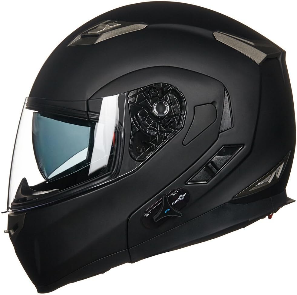 ILM Bluetooth Integrated Modular Flip up Full Face Motorcycle Helmet Sun Shield Mp3 Intercom Model 953/953 PRO