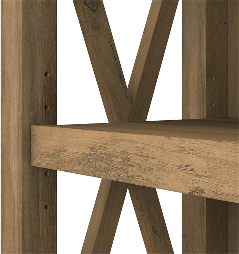 Pemberly Row Tall 5 Shelf Bookcase in Reclaimed Pine - Engineered Wood