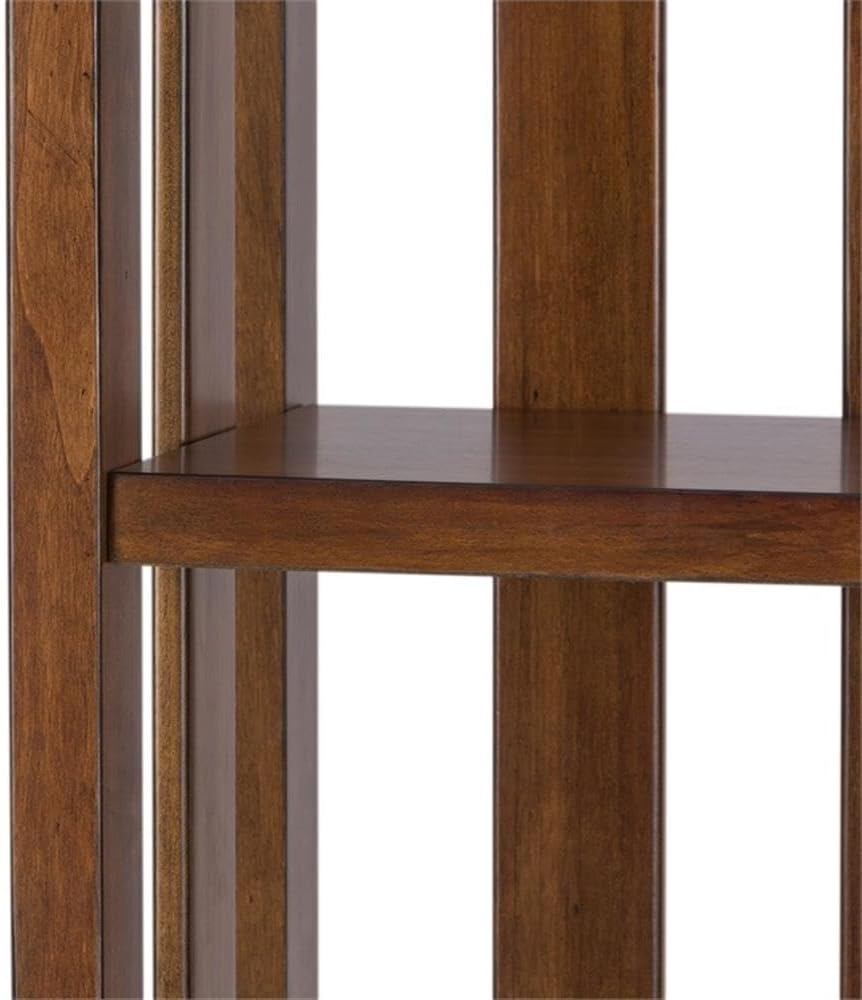 Pemberly Row Traditional Wood Bookcase in Brown