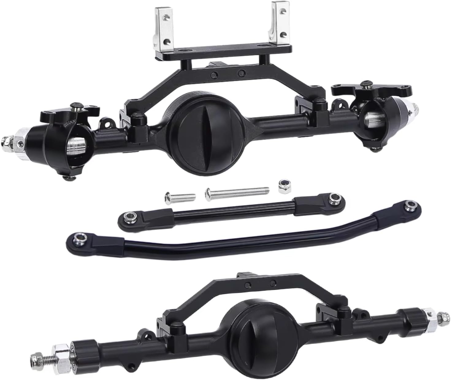 RC Car Accessories Compatible with Gelande for Yota 1/10 RC Crawler Car Parts Accessories CNC Aluminum Axle Front and Rear Straight Complete Axels