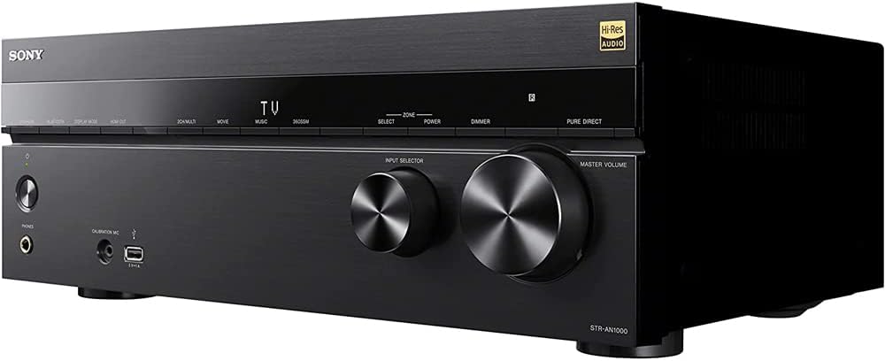 Sony STR-AN1000 7.2 Channel Home Theater 8K A/V Receiver (Renewed) Bundle with 2 YR CPS Enhanced Protection Pack